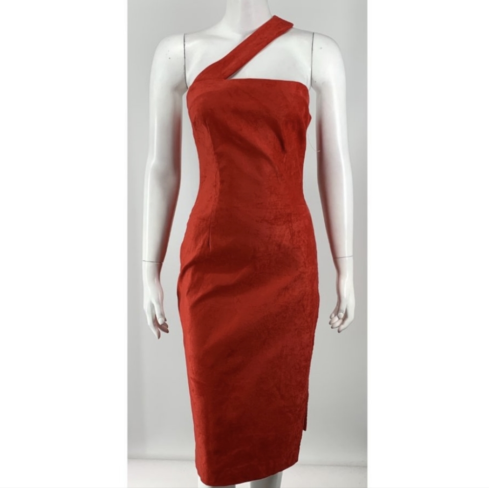 NWT Lovers + Friends Cross Shoulder Suede Midi Dress